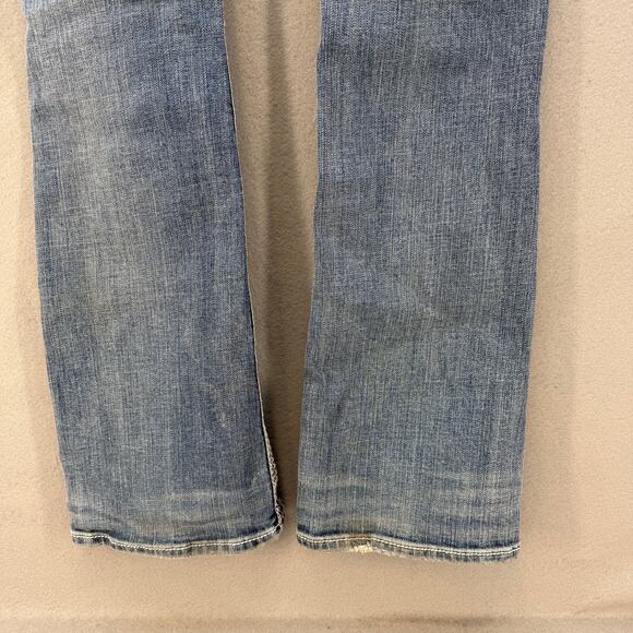 Rock Revival Jeans Womens 27 (4) Blue Anzelie Easy Boot Faux Pocket Flaps Blingy - Picture 6 of 16